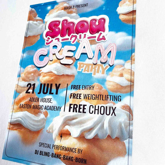 zoom dos tee shirt shou cream party