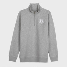 Charger l'image dans la galerie, Sweat col zippé gris clair premium avec broderie coeur style universitaire UA hero department