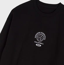 Charger l'image dans la galerie, Close up sweat crewneck premium ample noir avec broderie style universitaire karasuno highschool volleyball