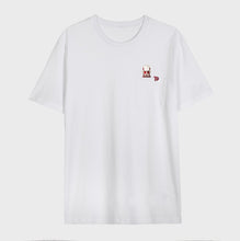 Charger l&#39;image dans la galerie, T-shirt à poche blanc en coton bio avec impression pocket colossal
